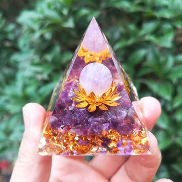 Handmade Crystal Pyramids Amethyst Ball Healing Crystal