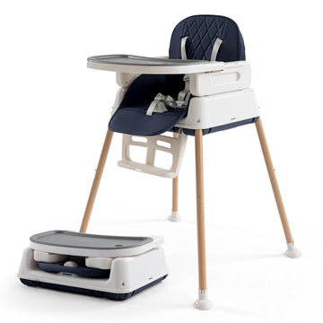 Baby High Chair,3 in 1 Adjustable Convertible Baby High Chairs