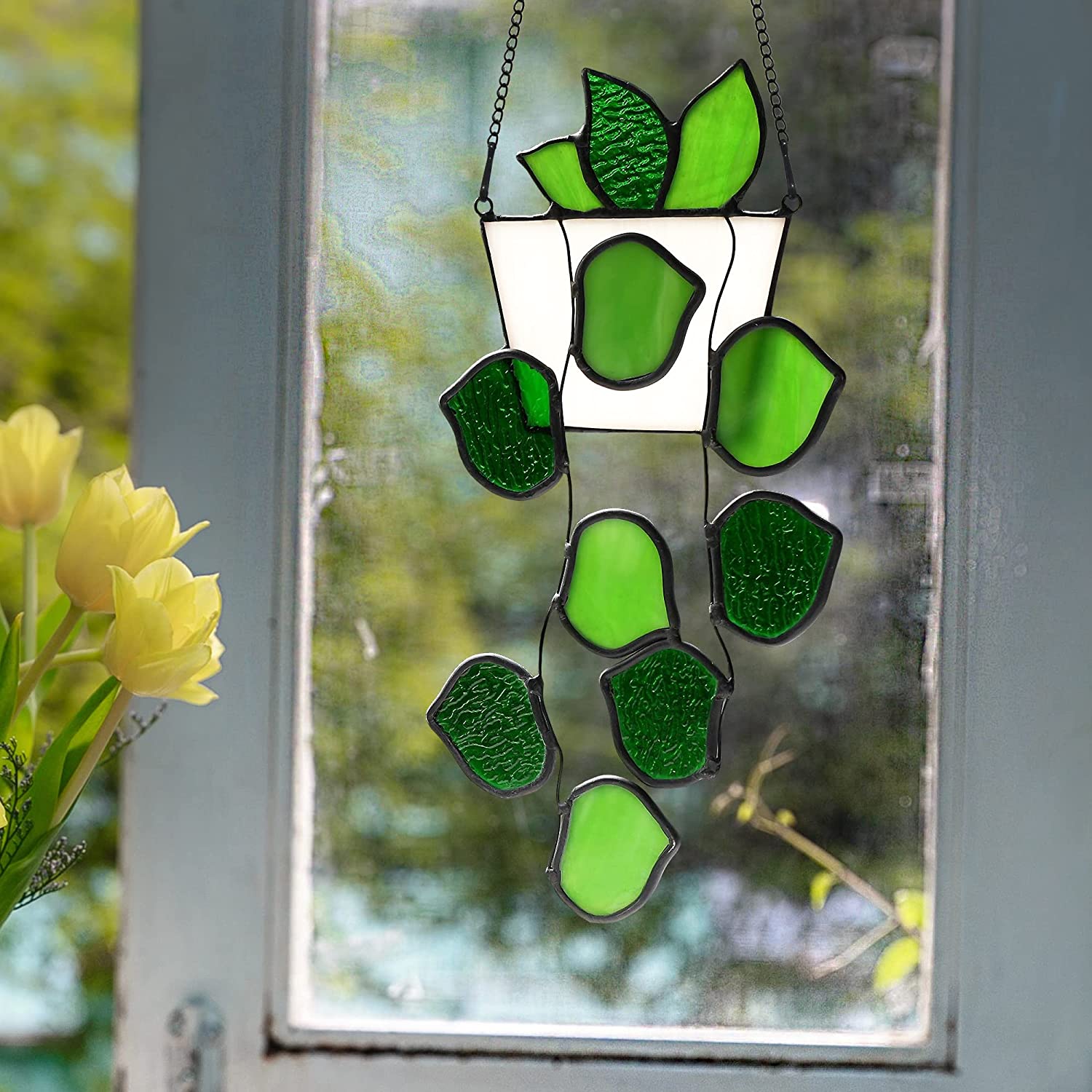 Plants Stained Glass Window Hangings – newlakedown