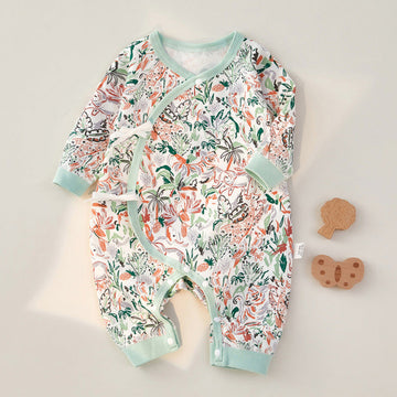 100% Cotton Autumn  Newborn Baby Bodysuit -Rainforest