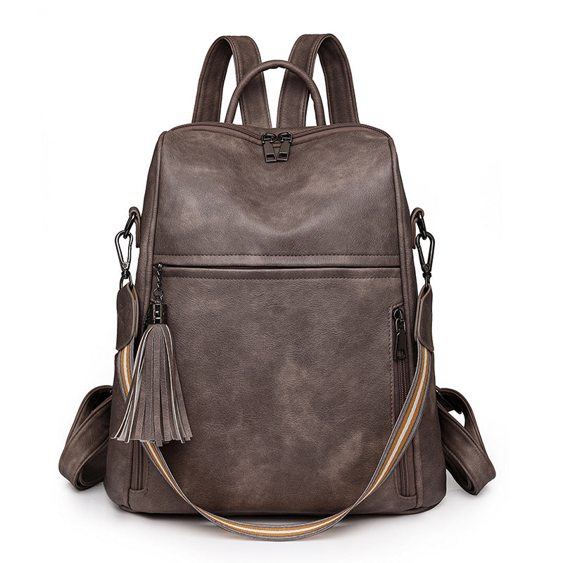 Vintage Casual Backpack Multi-functional, Large Capacity, Shoulder Crossbody Bag