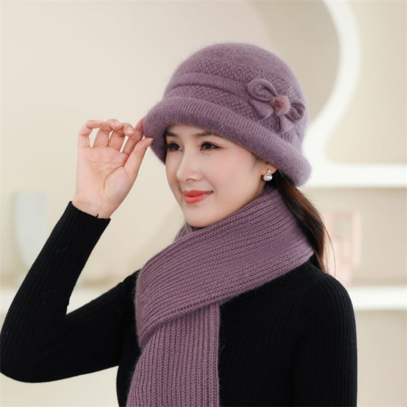 Women's Autumn and Winter Thick Knitted Plush Hat