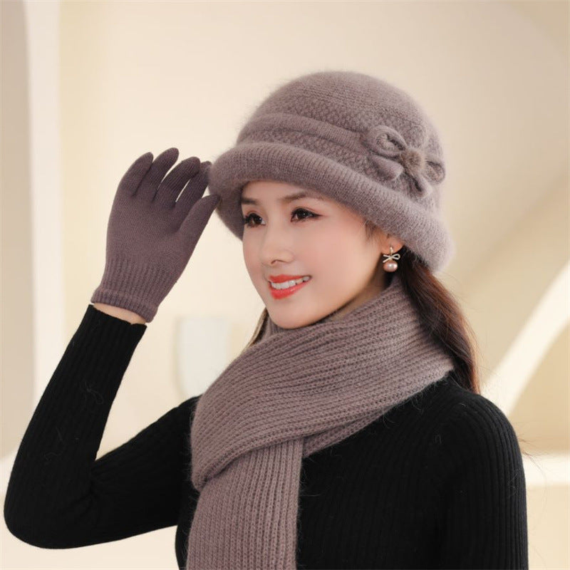 Women's Autumn and Winter Thick Knitted Plush Hat