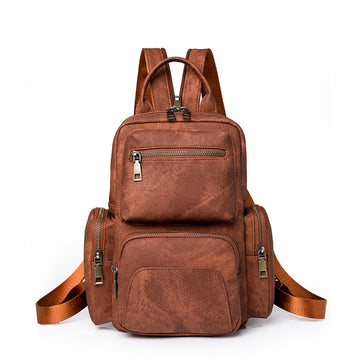 PU Mini Backpack: Vintage Multi-functional Crossbody Women's Travel Bag