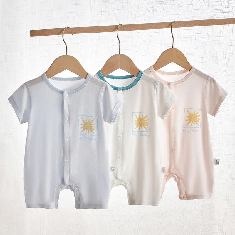 Newborn Baby Summer Breathable Bodysuit Newborn Romper