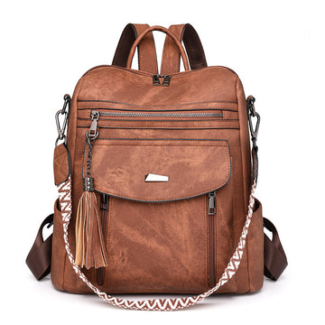 Women's Vintage PU Multi-functional Backpack and Shoulder Bag